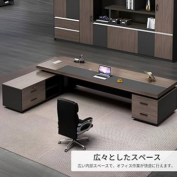 Amazon | MetaMall 社長デスク 事務所机 エグゼクティブデスク